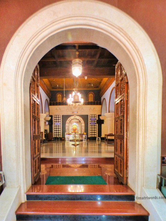 View of the garbhagriha, Devaki Krishna temple, Goa