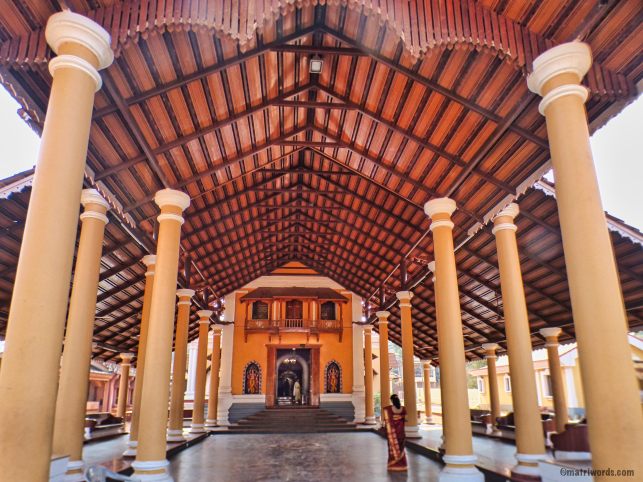 View from the entrance porch of the Devaki Krishna temple, Goa